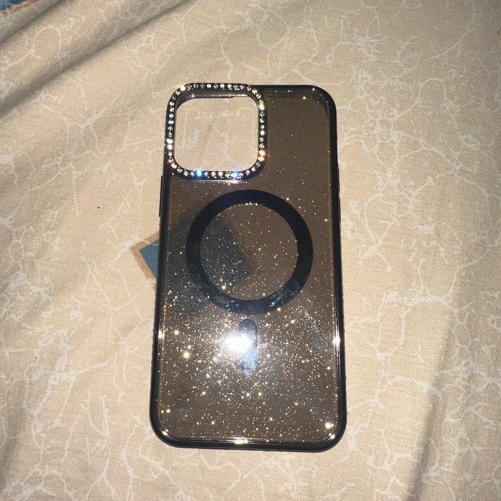Glitter Black iPhone 14 Pro Max case
